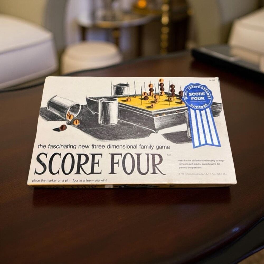 Vintage 1968 Score Four Board Game Lakeside Complete by Funtastic Inc.